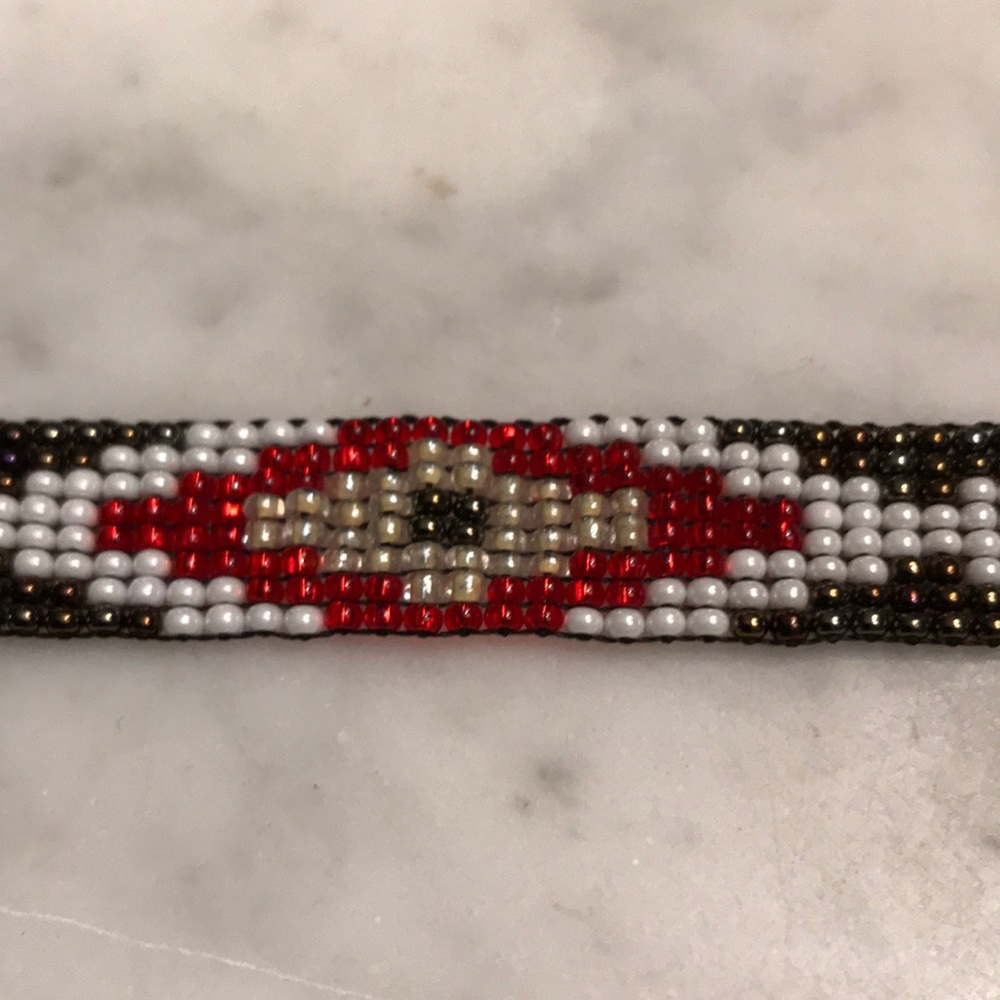 Handmade Seed Bead Native American Boho Bracelet